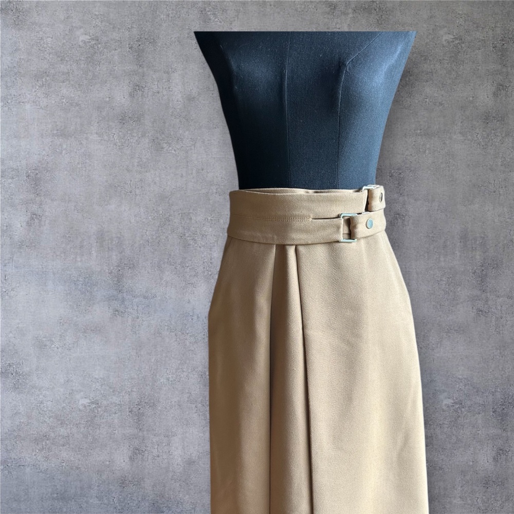 ZARA WOMAN TAN FASHION  WRAP SKIRT CLASSY ASYMMETRIC